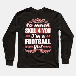 American Football Girls Touchdown Player Long Sleeve T-Shirt